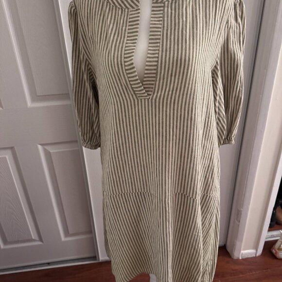 Velvet Heart Striped Linen-Blend Tunic Dress  (Size S-M) - Picture 10 of 12